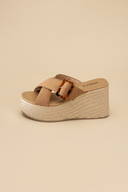 Manta Espadrille Platform Slides Sandals - Premium Sandals from Fortune Dynamic - Just $48! Shop now at Ida Louise Boutique