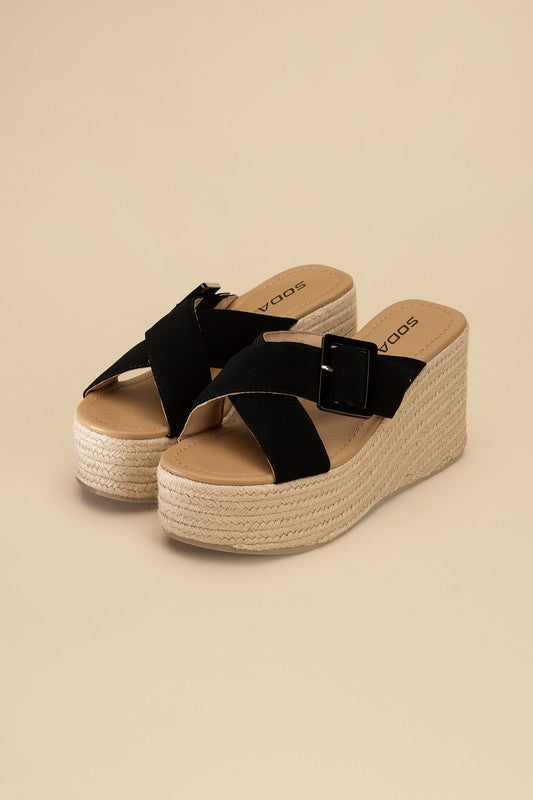 Manta Espadrille Platform Slides Sandals - Premium Sandals from Fortune Dynamic - Just $48! Shop now at Ida Louise Boutique