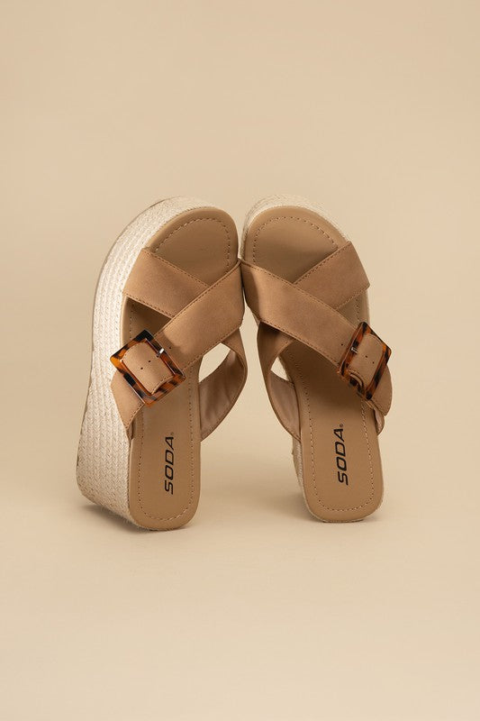 Manta Espadrille Platform Slides Sandals - Premium Sandals from Fortune Dynamic - Just $48! Shop now at Ida Louise Boutique