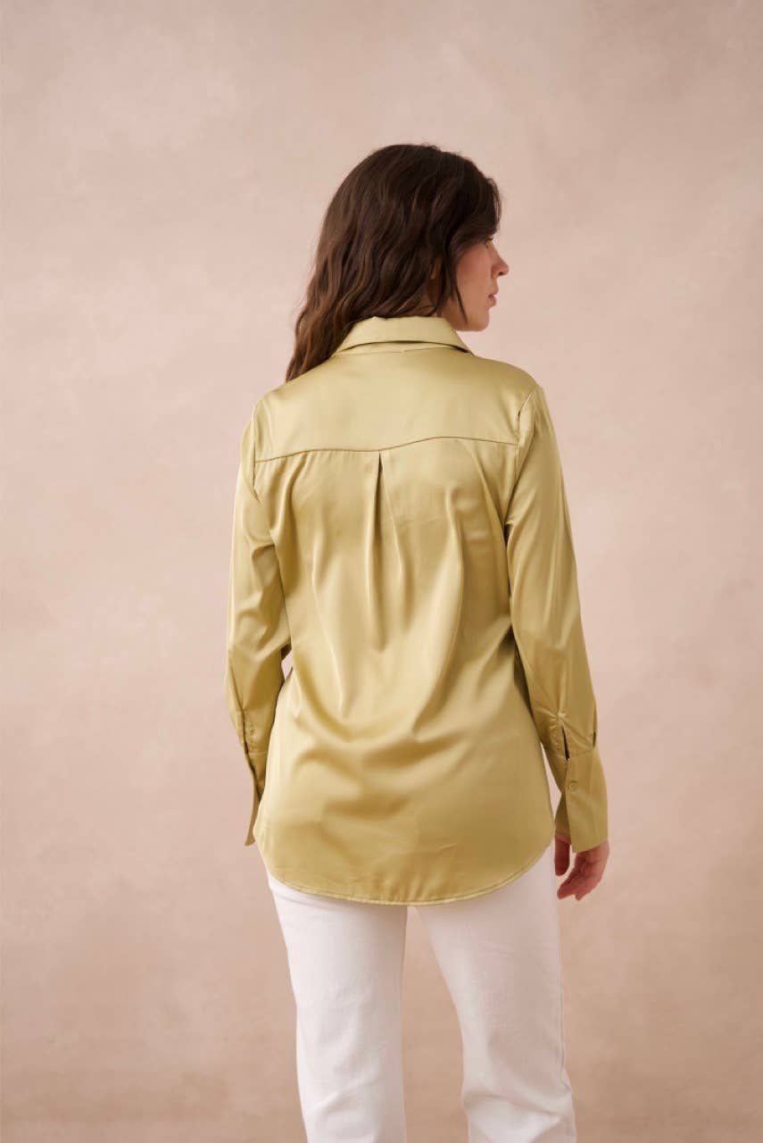 Léa satin Shirt Colors - Premium Tops from CHOKLATE PARIS - Just $56! Shop now at Ida Louise Boutique