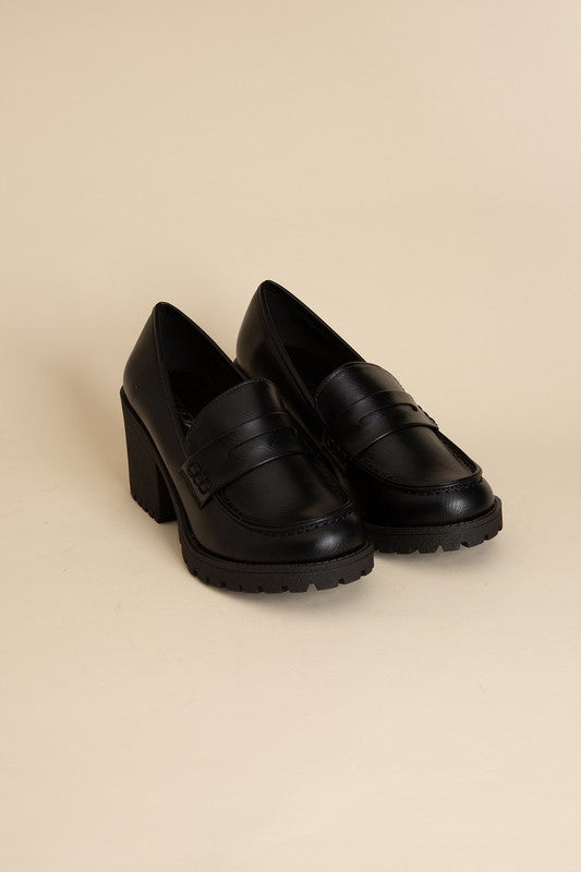 KINDER Loafer with Block Heel - Premium Loafer from Fortune Dynamic - Just $58! Shop now at Ida Louise Boutique