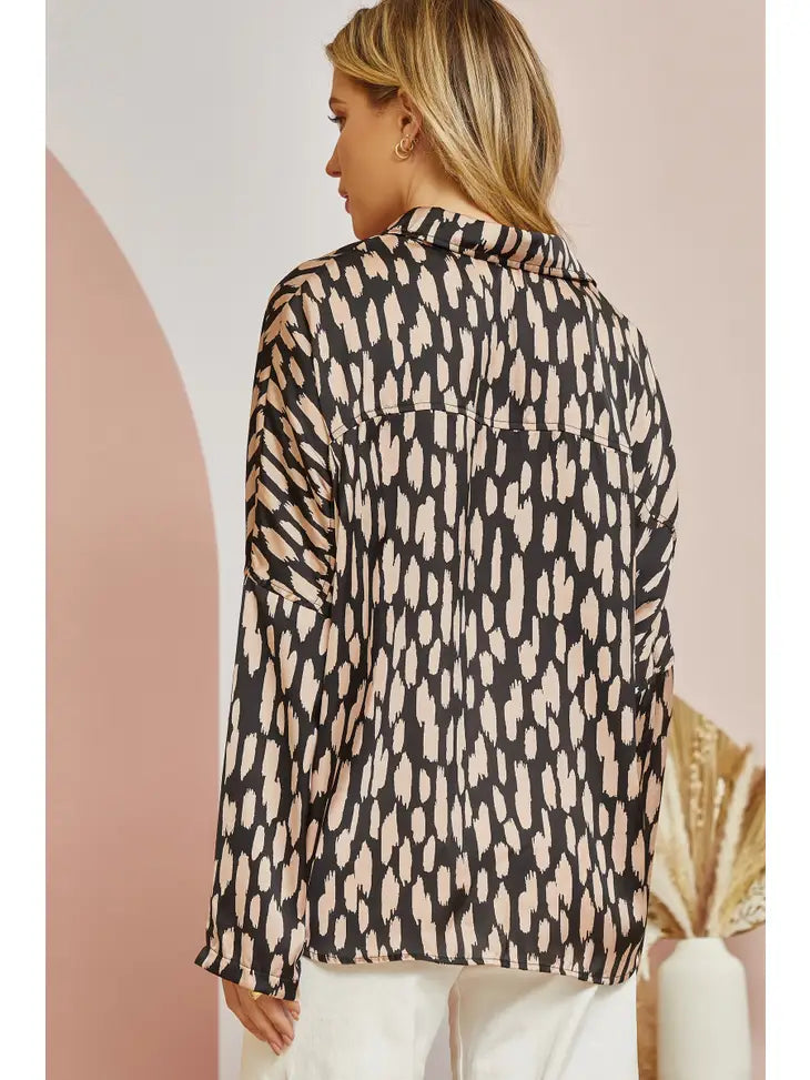Indra Oversized Printed Tunic Top - Premium Apparel & Accessories from Andrée by Unit - Just $48! Shop now at Ida Louise Boutique
