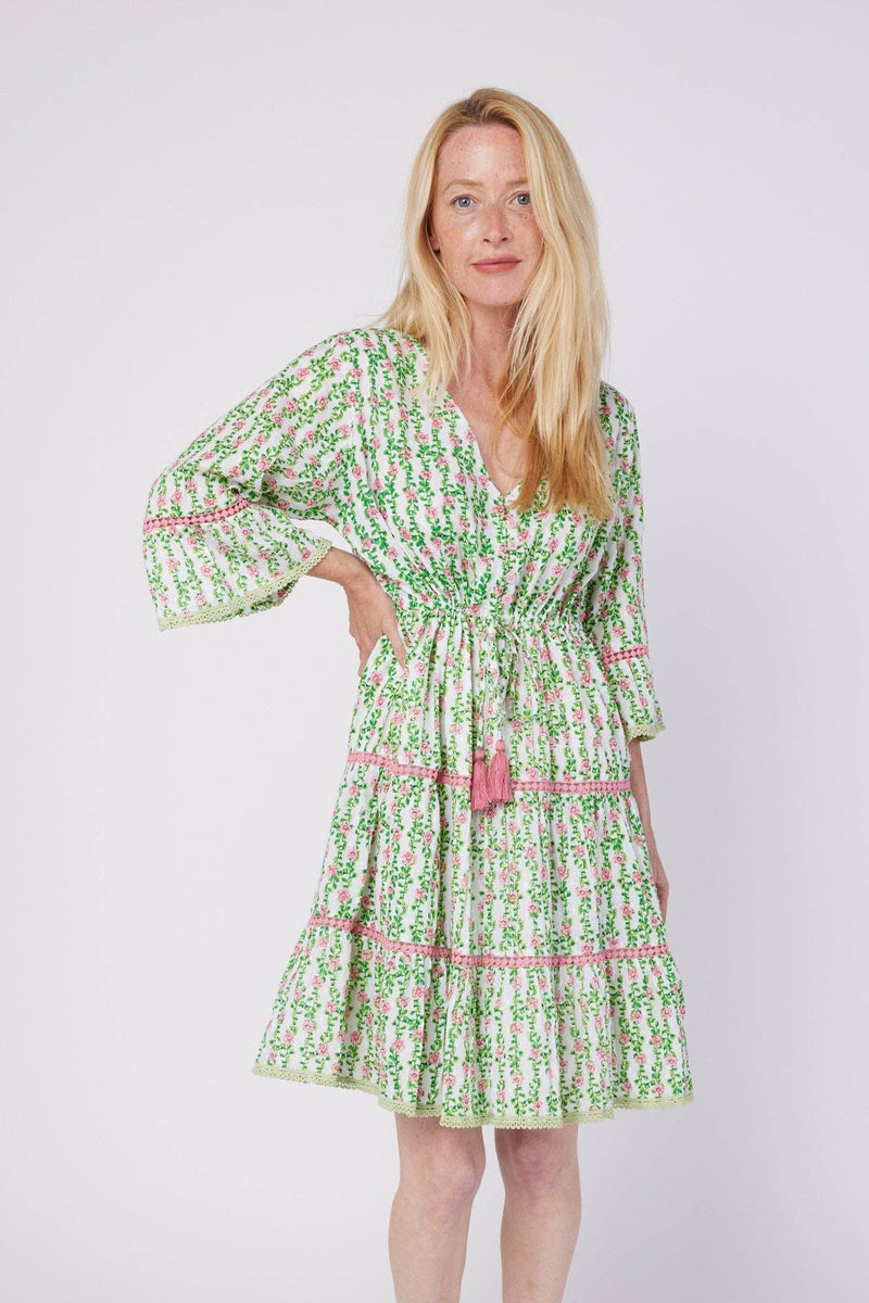 Desiderial Resort Spring Summer Dress Pink Green  Spring - Premium Dresses from ModaPosa - Just $87! Shop now at Ida Louise Boutique