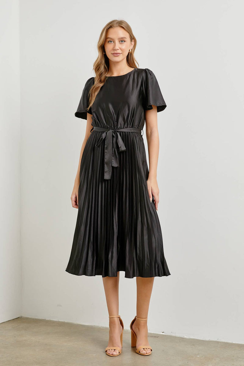 Bianco Midi Black Tiered Dress - Premium Dresses from Polagram by Wellmade USA - Just $58! Shop now at Ida Louise Boutique
