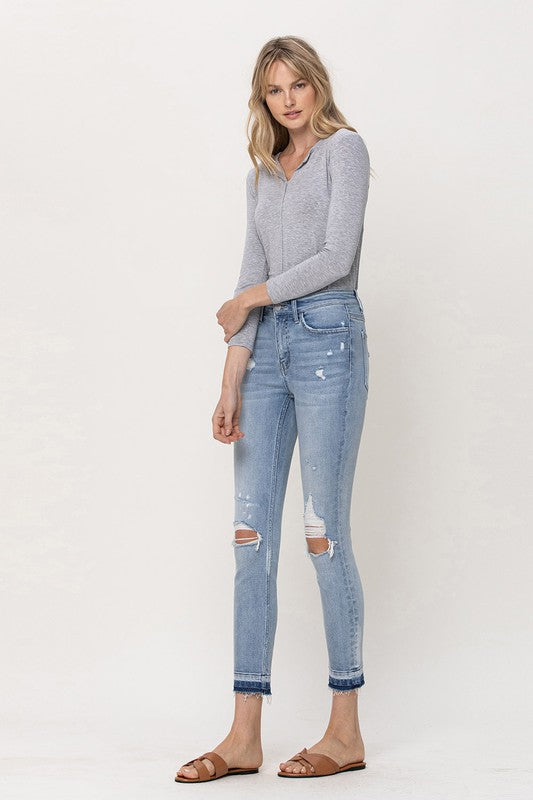 Vervet Mid Rise Crop Skinny - Premium Jeans from Flying Monkey - Just $74! Shop now at Ida Louise Boutique