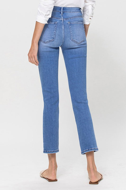 Vervet High Rise Stretch Crop Slim Straight - Premium Jeans from VERVET by Flying Monkey - Just $70! Shop now at Ida Louise Boutique
