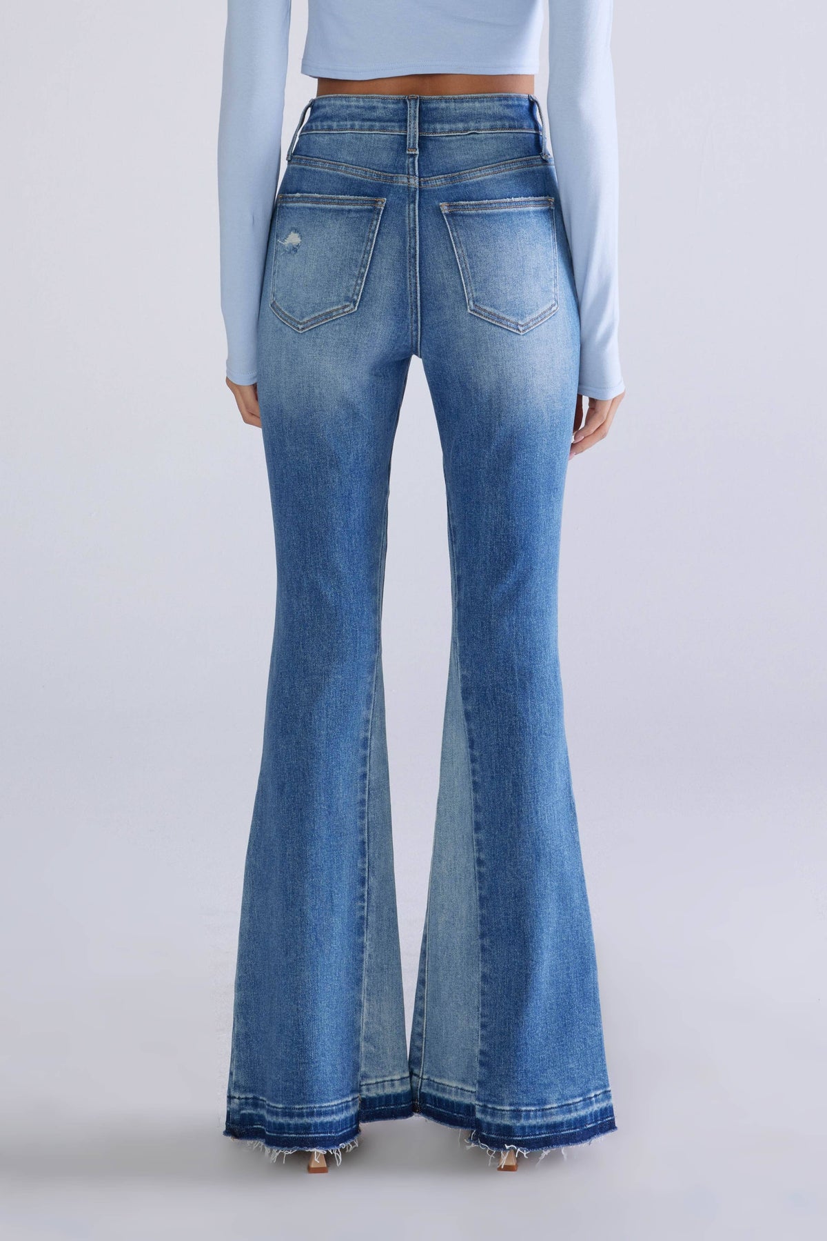 KanCan Rise Color Block Hem Flare Jeans - Premium Jeans from Ceros Jeans - Just $72! Shop now at Ida Louise Boutique