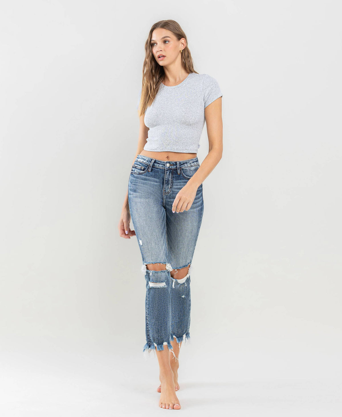 High Rise Slim Straight Jeans - Premium Jeans from Lovervet by VERVET - Just $74.90! Shop now at Ida Louise Boutique