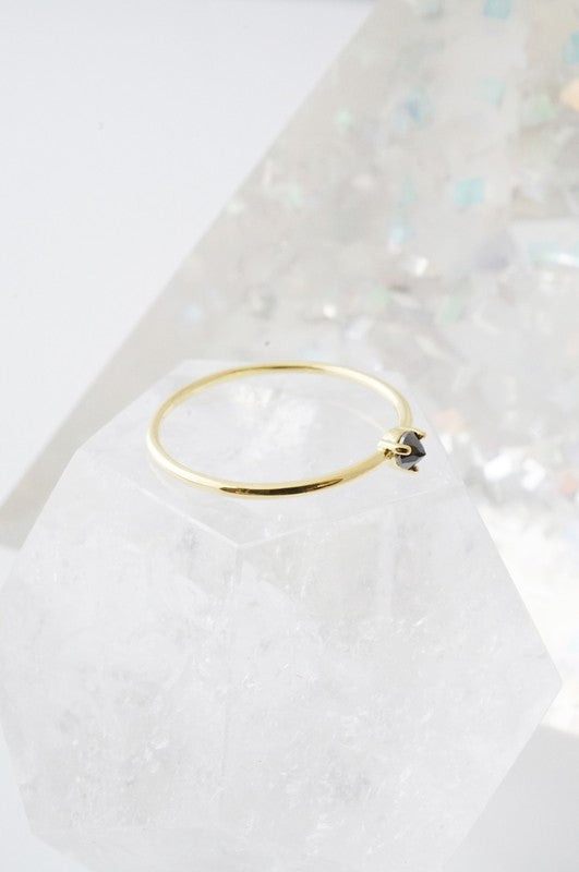 Iron Ore Point Solitaire Ring - Premium  from HONEYCAT Jewelry - Just $24! Shop now at Ida Louise Boutique