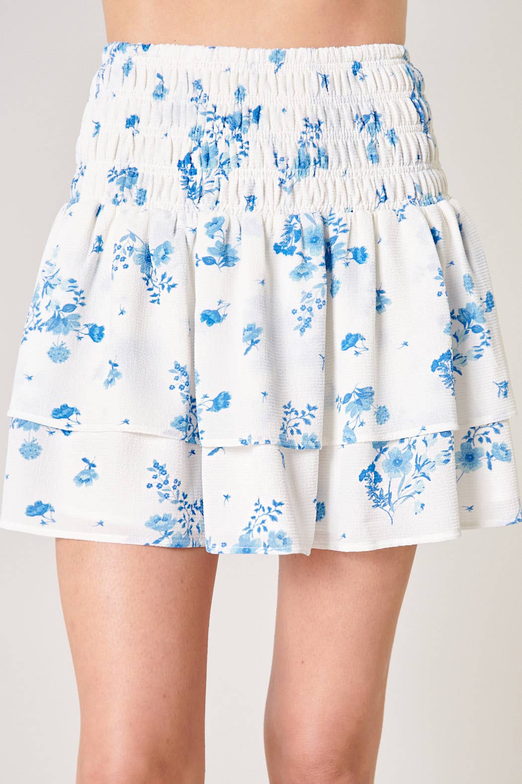 Chandler Skirt Floral Smocked with Ruffle - Premium Skirt from Sugarlips - Just $57.50! Shop now at Ida Louise Boutique