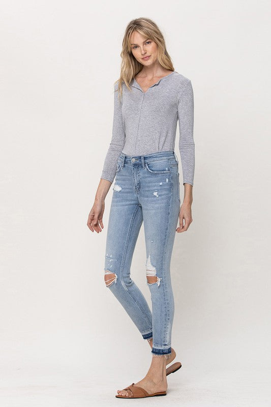 Vervet Mid Rise Crop Skinny - Premium Jeans from Flying Monkey - Just $74! Shop now at Ida Louise Boutique