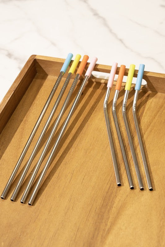 Reusable Metal Straw 20 Pcs Set & Silicone Tip - Premium  from ReeVe - Just $12! Shop now at Ida Louise Boutique