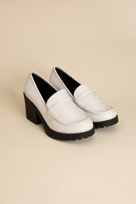 KINDER Loafer with Block Heel - Premium Loafers from Fortune Dynamic - Just $58! Shop now at Ida Louise Boutique