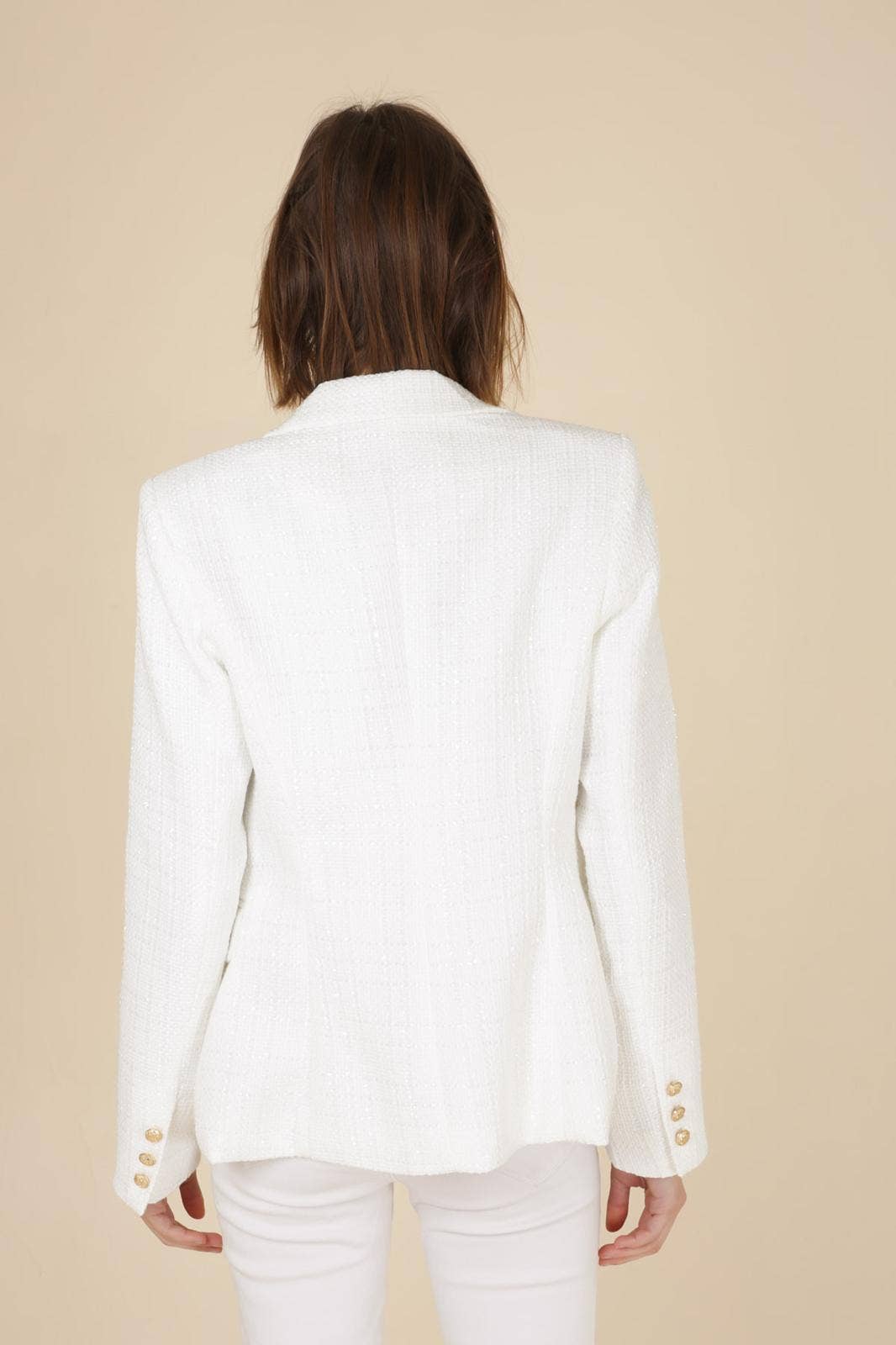 Mint Shiny Tweed Blazer - Premium Blazer from Attentif Paris - Just $128! Shop now at Ida Louise Boutique
