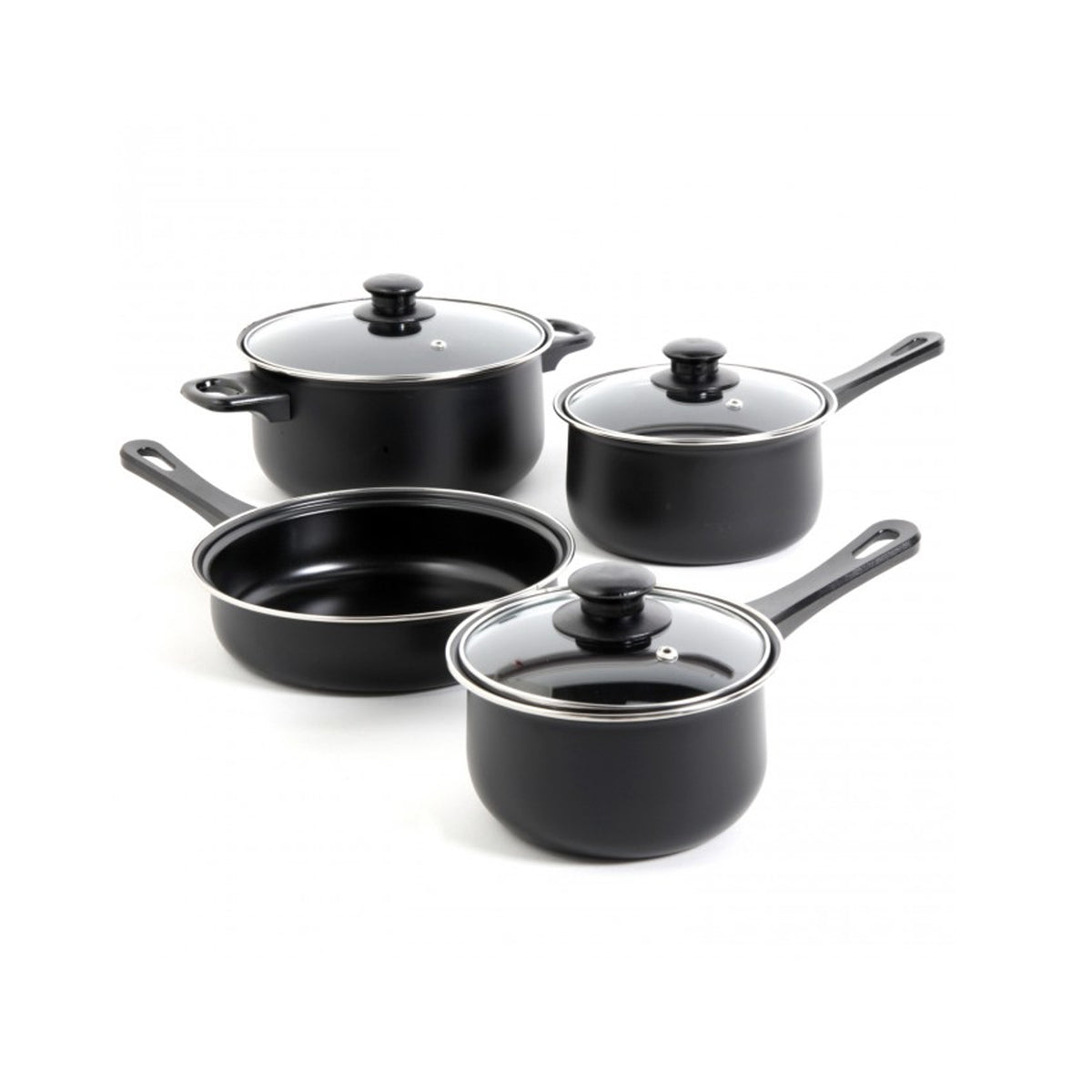 Gibson Home Chef Du Jour 7 Piece Carbon Steel Nonstick Cookware Set in Black - Premium Cookware Set from GIBSON HOME - Just $37.98! Shop now at Ida Louise Boutique