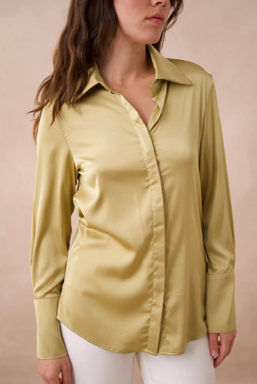 Léa satin Shirt Colors - Premium Tops from CHOKLATE PARIS - Just $56! Shop now at Ida Louise Boutique