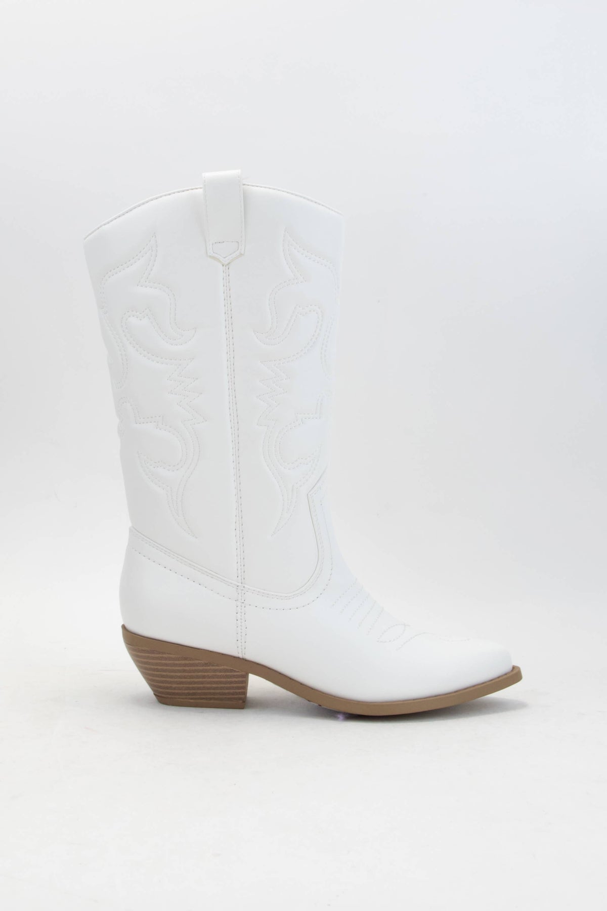 White Embroider Cowboy Mid Calf Boots - Premium Cowboy Boots from CCOCCI - Just $78! Shop now at Ida Louise Boutique