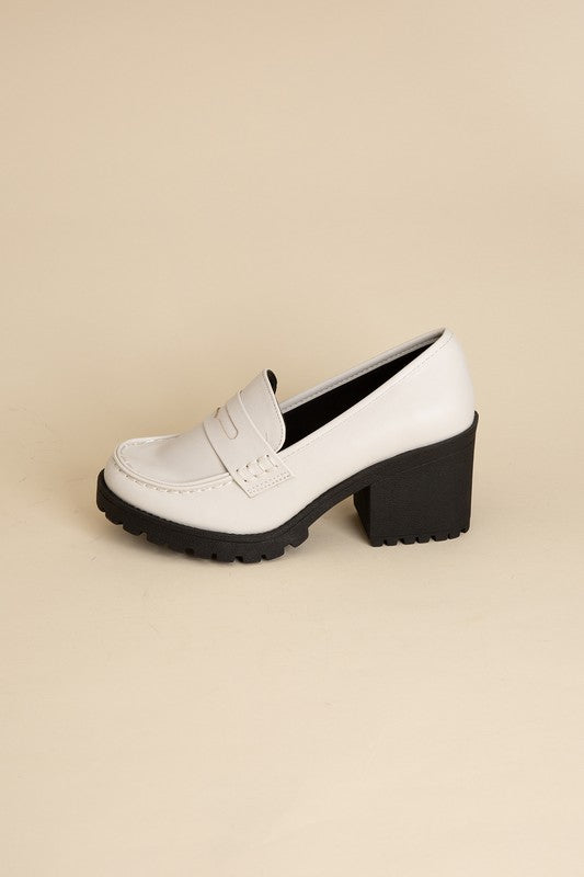 KINDER Loafer with Block Heel - Premium Loafers from Fortune Dynamic - Just $58! Shop now at Ida Louise Boutique