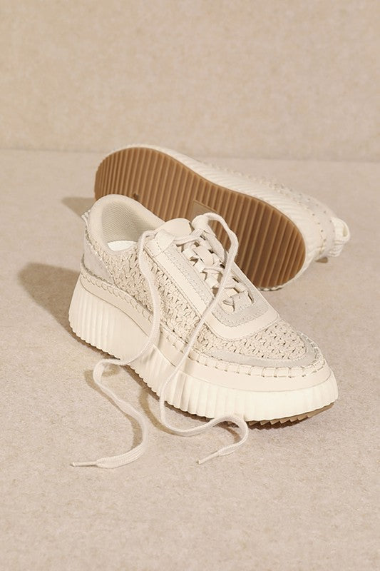 DOLEA Chunky Platform  Cream Sneaker - Premium Tennis Shoes from Let's See Style - Just $115! Shop now at Ida Louise Boutique