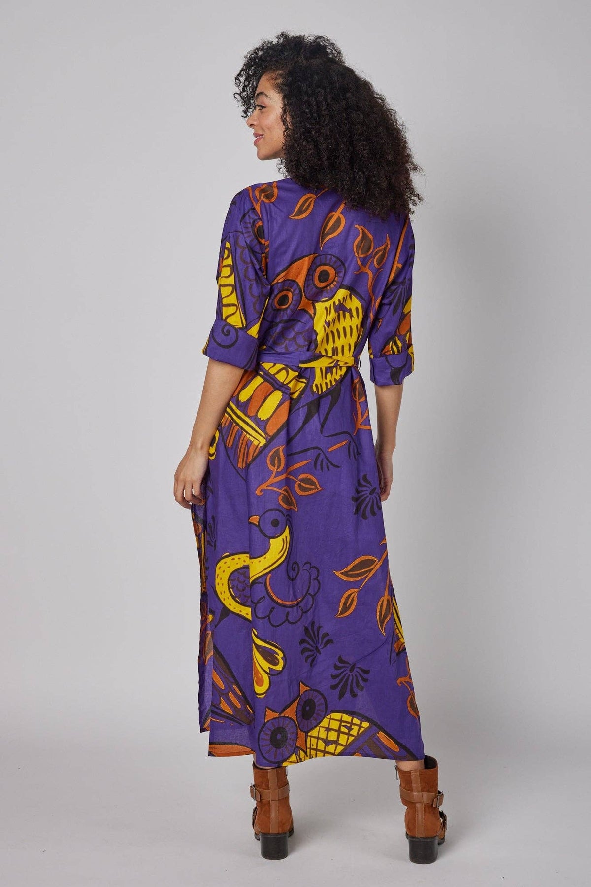 Elia Purple & Gold Holiday Fall Maxi Dress - Premium Dresses from ModaPosa - Just $50! Shop now at Ida Louise Boutique