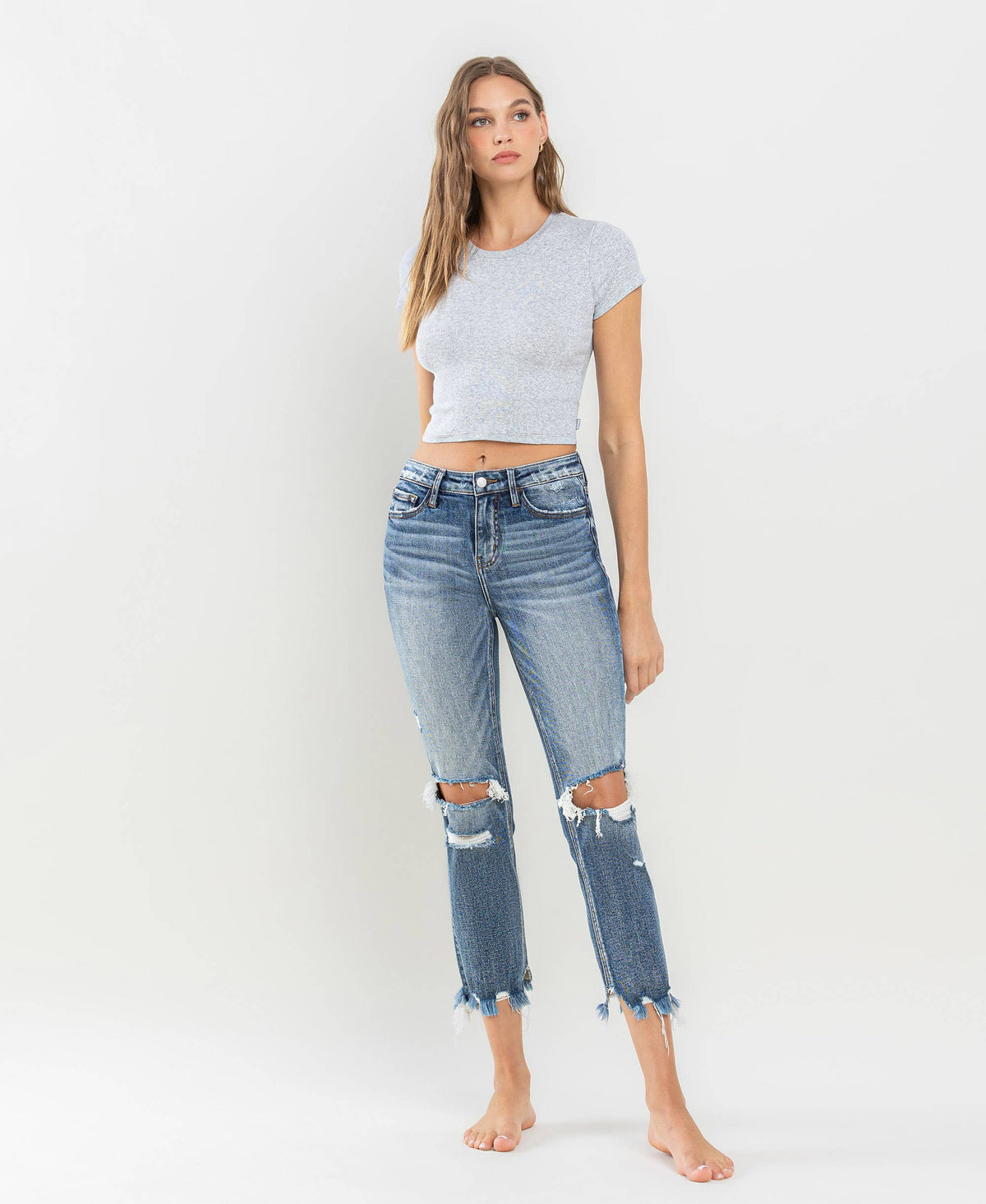 High Rise Slim Straight Jeans - Premium Jeans from Lovervet by VERVET - Just $74.90! Shop now at Ida Louise Boutique