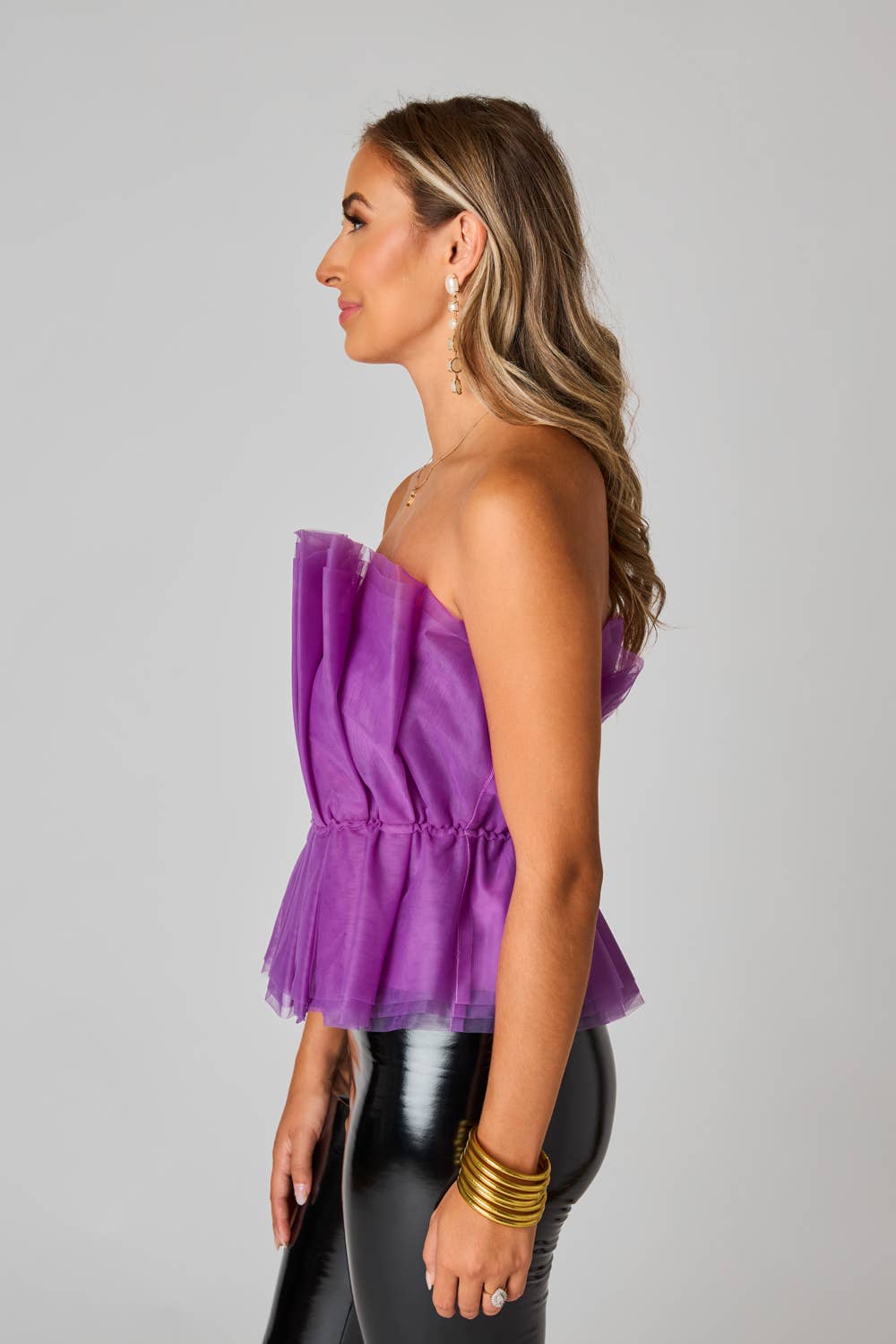 Giselle Iris Strapless Tulle Top - Premium Tops from BuddyLove - Just $50! Shop now at Ida Louise Boutique