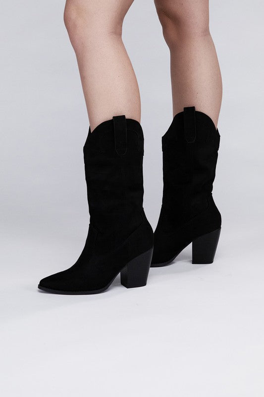 Akito Knee High Heel Cowboy Boots - Premium Boots from Fortune Dynamic - Just $68! Shop now at Ida Louise Boutique