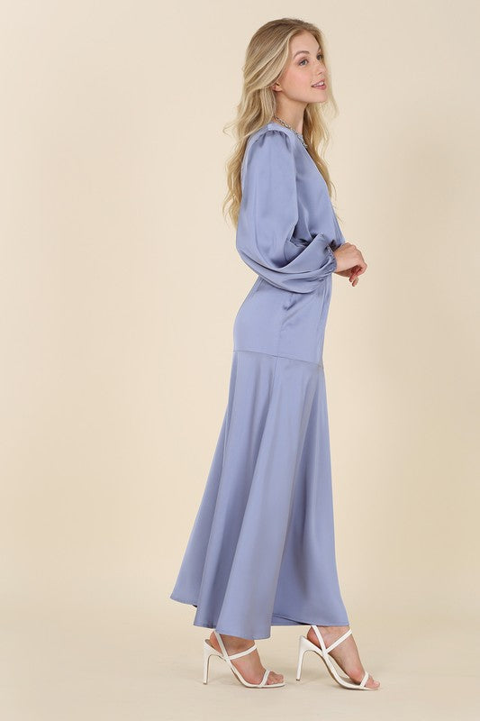 Dressed up satin two-piece mermaid dress set - Premium  from Lilou - Just $62! Shop now at Ida Louise Boutique