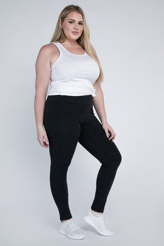 Plus Everyday Leggings with Pockets - Premium  from Ambiance Apparel - Just $42! Shop now at Ida Louise Boutique
