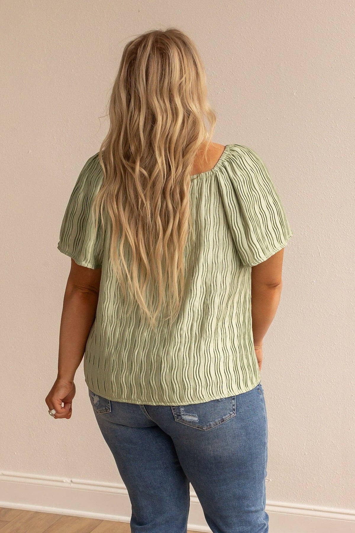 Lustrous Elegance Green Silk Top - Premium Tops from Southern Grace - Just $52! Shop now at Ida Louise Boutique