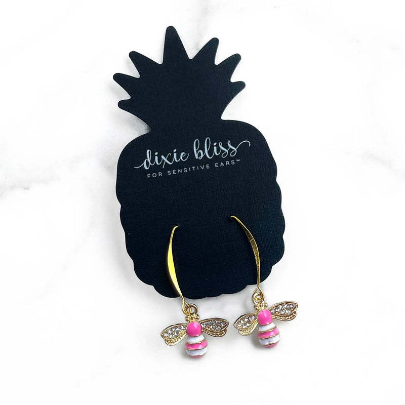 Bee's Knees in Pink - Premium Earrings from Dixie Bliss - Just $16! Shop now at Ida Louise Boutique