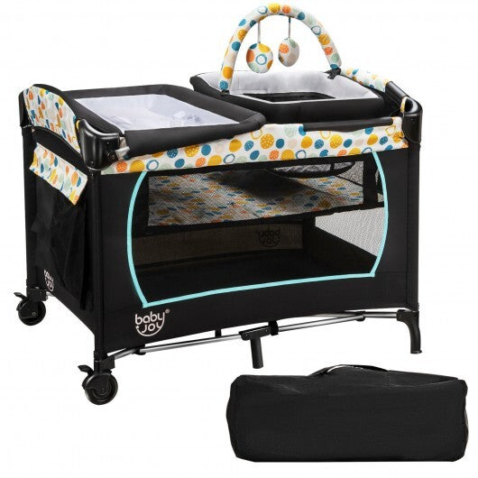 4-in-1 Convertible Portable Baby Playard with Changing Station-Blue - Color: Blue - Premium Baby & Kids > Baby Activity > Baby Playpen & Playards from Ida Louise Boutique - Just $154.70! Shop now at Ida Louise Boutique