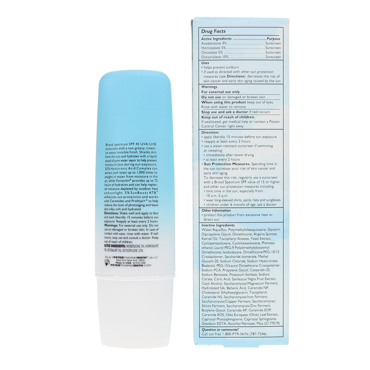 Peter Thomas Roth by Peter Thomas Roth Water Drench Broad Spectrum SPF 45 Hyaluronic Cloud Moisturizer 1.7 oz - Premium Sunscreen from Doba - Just $35.10! Shop now at Ida Louise Boutique