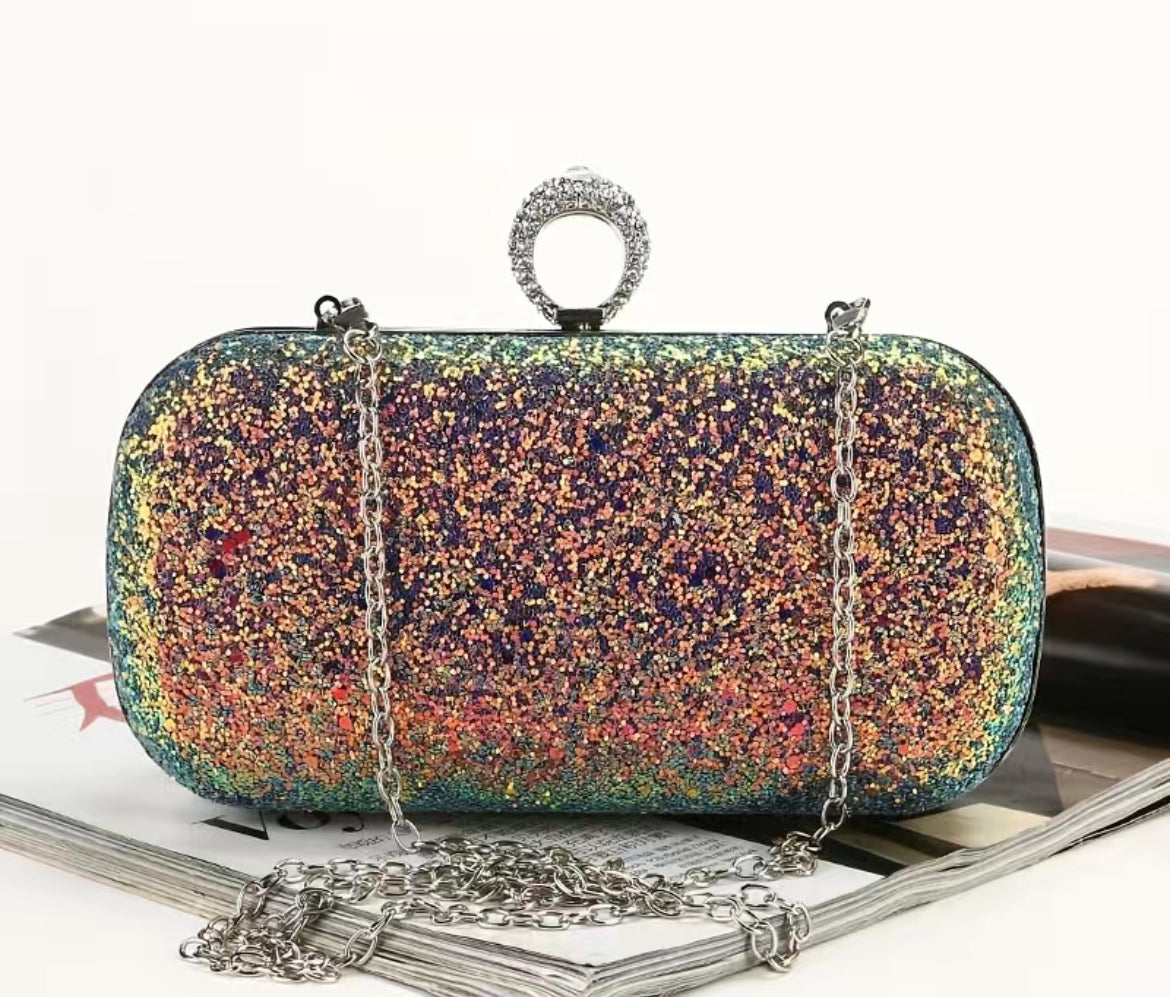 Glitter Clutch with Chain - Premium Clutch from Ida Louise Boutique - Just $50! Shop now at Ida Louise Boutique