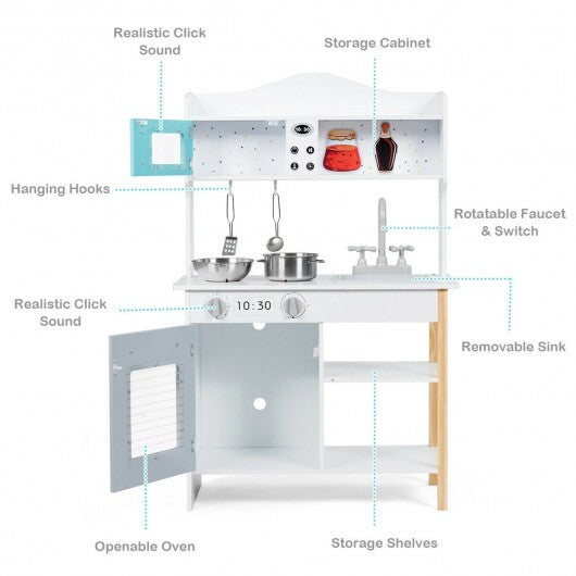 Kids Kitchen Cookware Pretend Cooking Food Play Set - Premium Pretend Toys from Ida Louise Boutique - Just $99.36! Shop now at Ida Louise Boutique