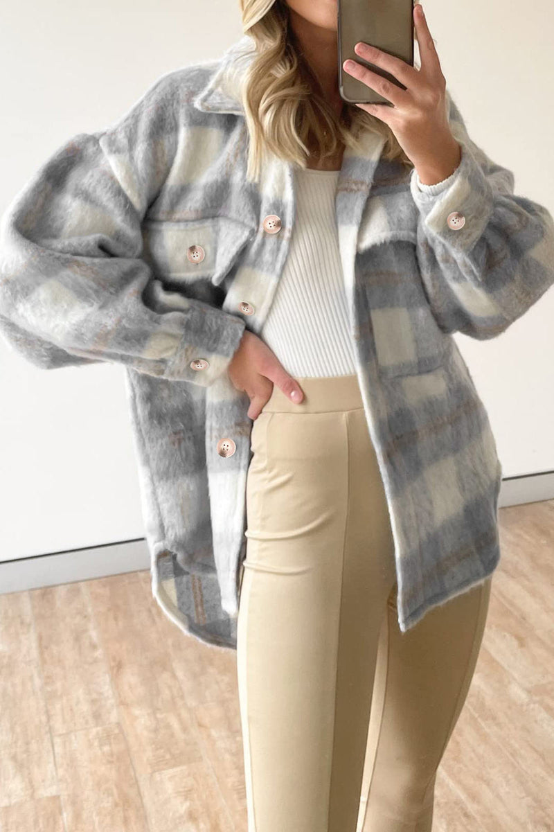 Fuzzy Oversized Flannel - Premium Flannel from Ida Louise Boutique - Just $32! Shop now at Ida Louise Boutique