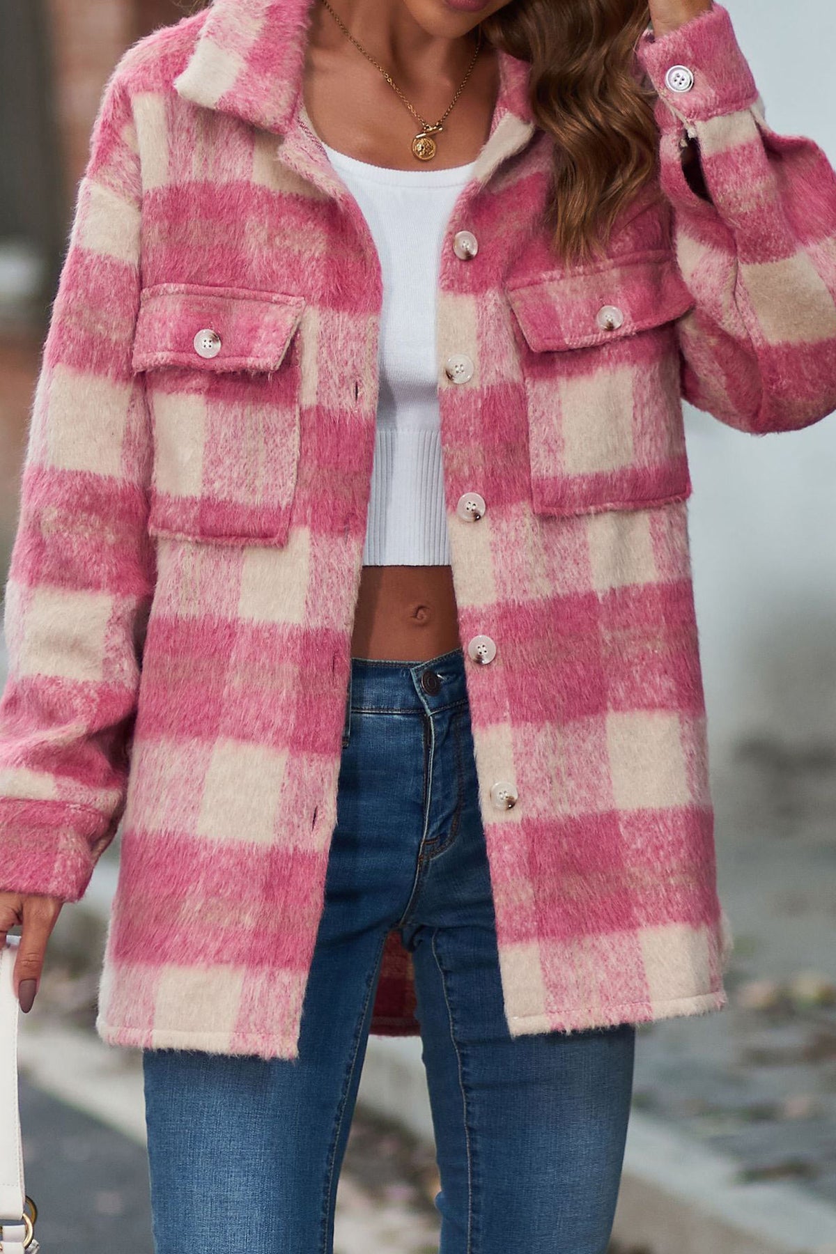 Fuzzy Oversized Flannel - Premium Flannel from Ida Louise Boutique - Just $20! Shop now at Ida Louise Boutique