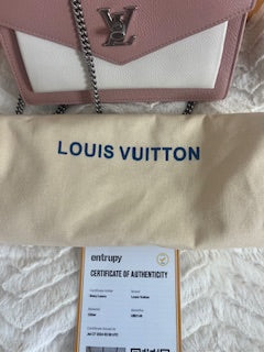 Sold- Louis Vuitton 2 Tone Pink Shoulder Pochette Clutch/Crossbody with Chain - Premium Crossbody from Ida Louise Boutique - Just $1750! Shop now at Ida Louise Boutique