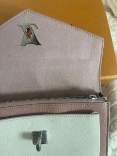 Sold- Louis Vuitton 2 Tone Pink Shoulder Pochette Clutch/Crossbody with Chain - Premium Crossbody from Ida Louise Boutique - Just $1750! Shop now at Ida Louise Boutique