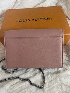 Sold- Louis Vuitton 2 Tone Pink Shoulder Pochette Clutch/Crossbody with Chain - Premium Crossbody from Ida Louise Boutique - Just $1750! Shop now at Ida Louise Boutique