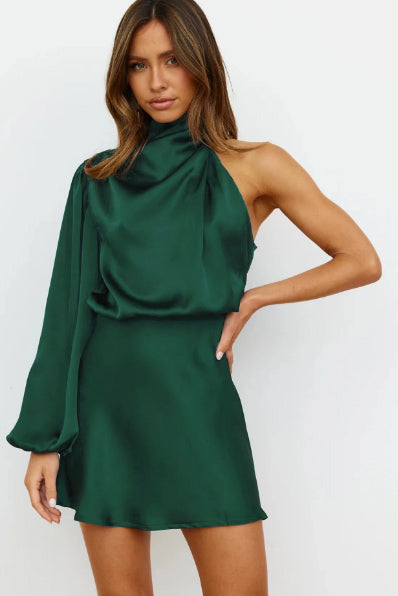 Hena One Shoulder Mini Dress - Premium  from Ida Louise Boutique - Just $58! Shop now at Ida Louise Boutique