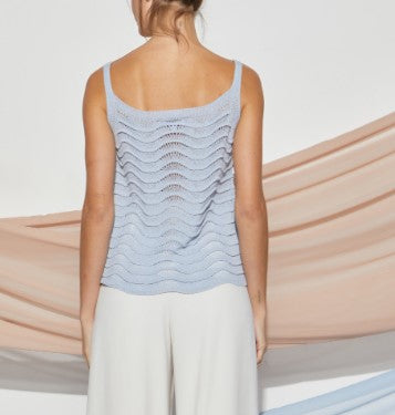 Kane Wavy Sheer Tank - Premium Tops from Ida Louise Boutique - Just $20! Shop now at Ida Louise Boutique