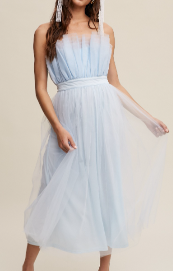 Paper Bag Frill Tulle Maxi Dress - Premium Dress from Ida Louise Boutique - Just $72! Shop now at Ida Louise Boutique