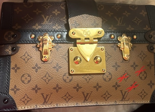 Louis Vuitton Clutch Reverse Monogram Trunk with Crossbody - Premium Crossbody from Ida Louise Boutique - Just $2800! Shop now at Ida Louise Boutique