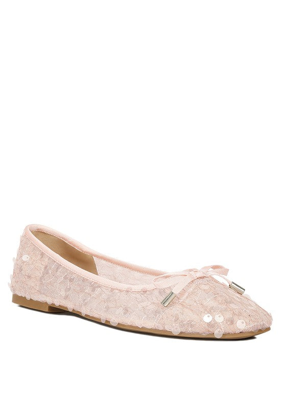 Lysander Sequin Embellished Sheer Ballet Flats - Premium Flats from Rag Company - Just $52! Shop now at Ida Louise Boutique
