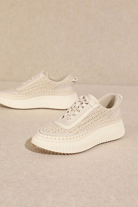DOLEA Chunky Platform  Cream Sneaker - Premium Tennis Shoes from Let's See Style - Just $115! Shop now at Ida Louise Boutique