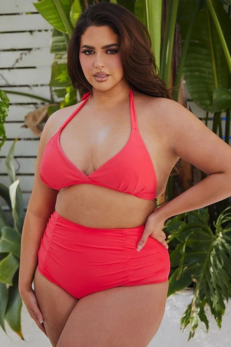Two Piece High Waist with Rughe Front - Premium swimsuit from Mermaid Swimwear - Just $60! Shop now at Ida Louise Boutique