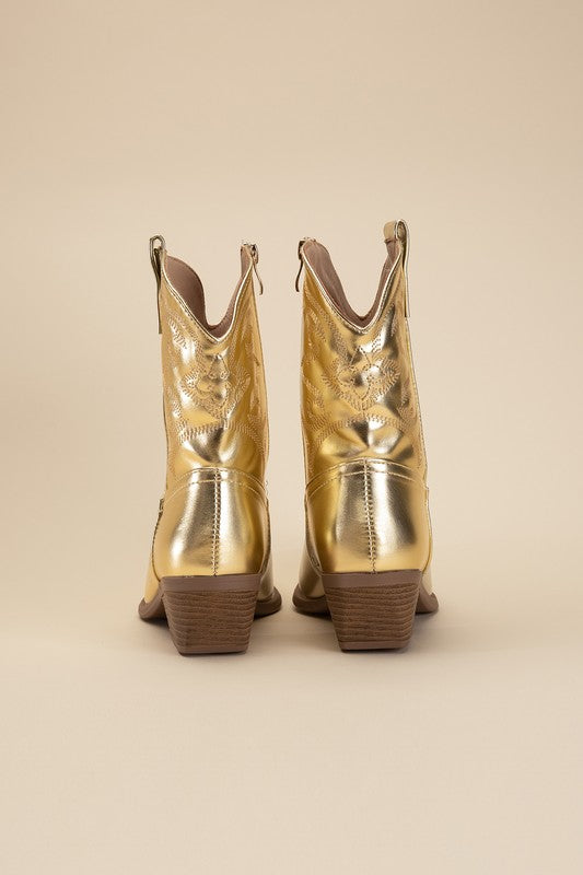 Sale - Metallic Westen Booties - Premium Boots from Top Guy Footwear - Just $66! Shop now at Ida Louise Boutique