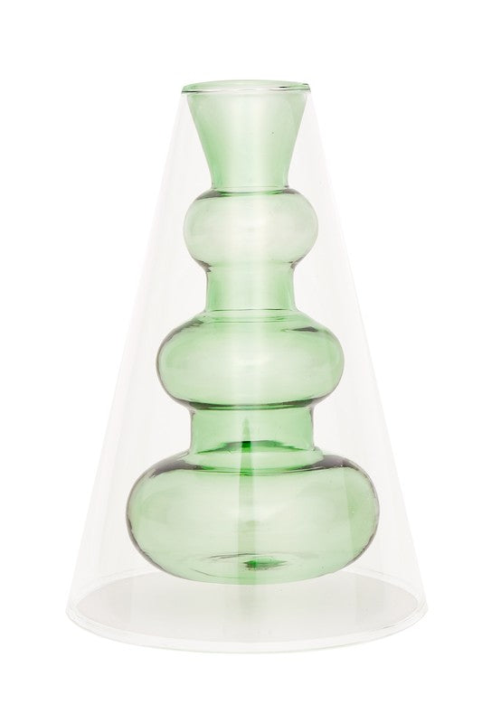 Double Layer Transparent Glass Vase 3 pcs/set - Premium Vase from ReeVe - Just $60! Shop now at Ida Louise Boutique