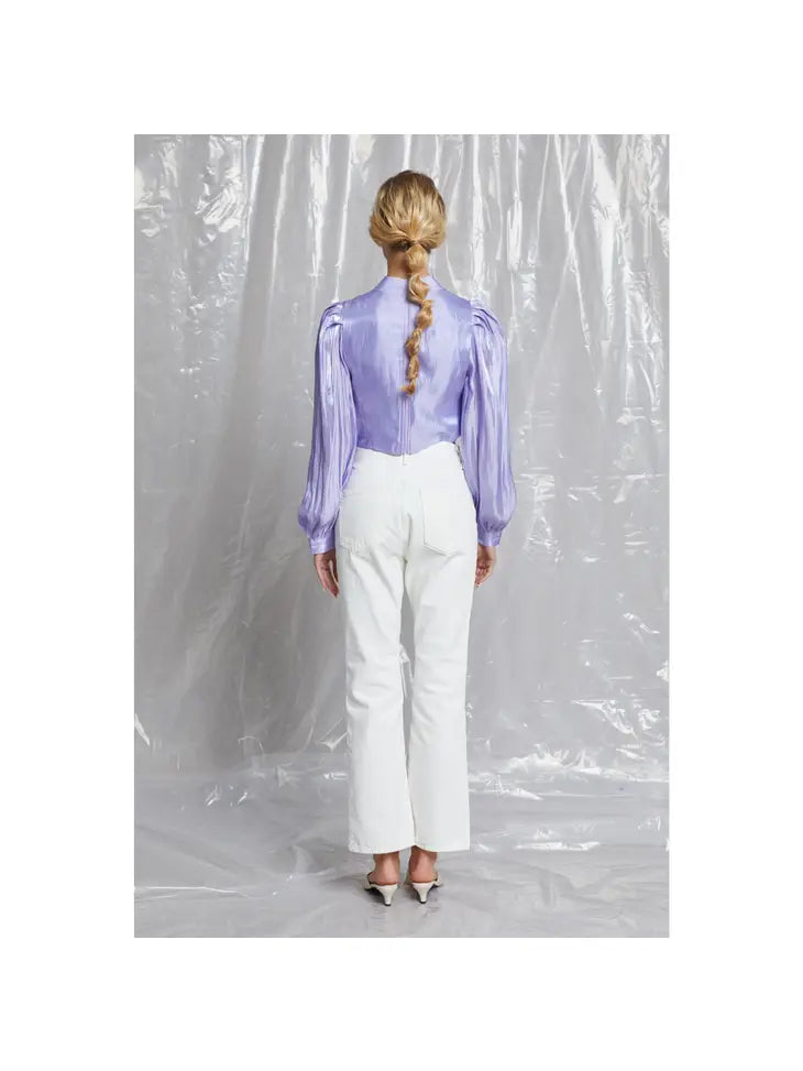 Rona Lurex Satin Blouse - Premium Tops from LENA - Just $52! Shop now at Ida Louise Boutique